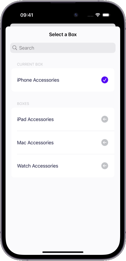 Preview of the Sklad inventory app interface 2