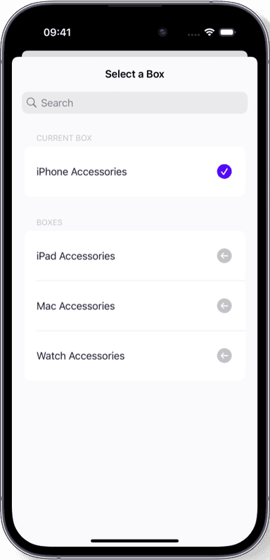 Preview of the Sklad inventory app interface 2